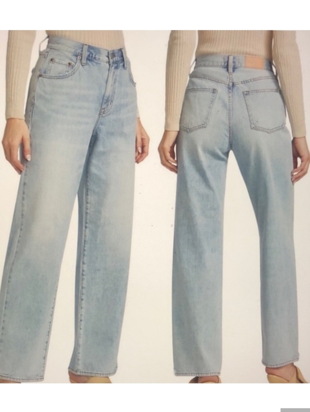 Pistola Bobbie High Rise Wide Leg Light Wash Blue Jeans Soft Denim 25